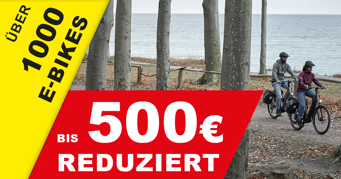 Über 1000 E-Bikes bis zu 500€ reduziert
